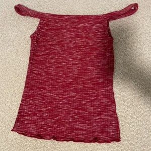 Free People Intimately off the shoulder red and white tank top; Size: XS